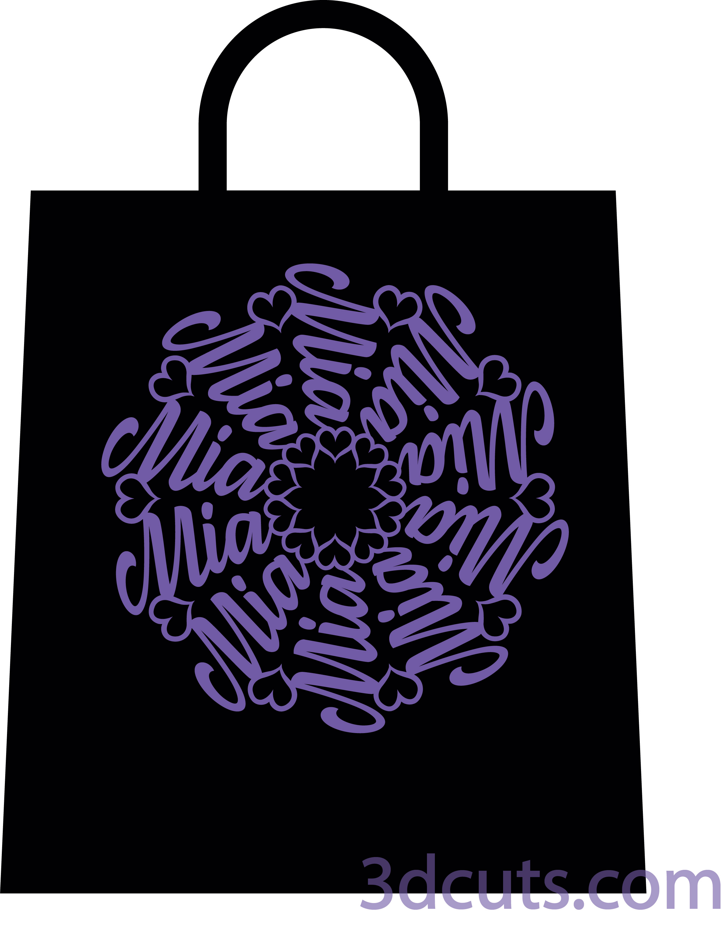 おまとめ購入Miama Name Mandala - Mia — 3DCuts.com